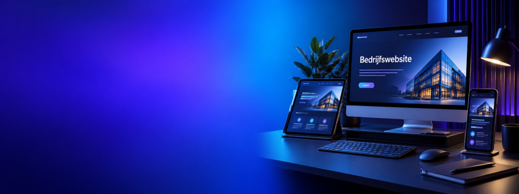 Professionele bedrijfswebsite op desktop tablet en smartphone