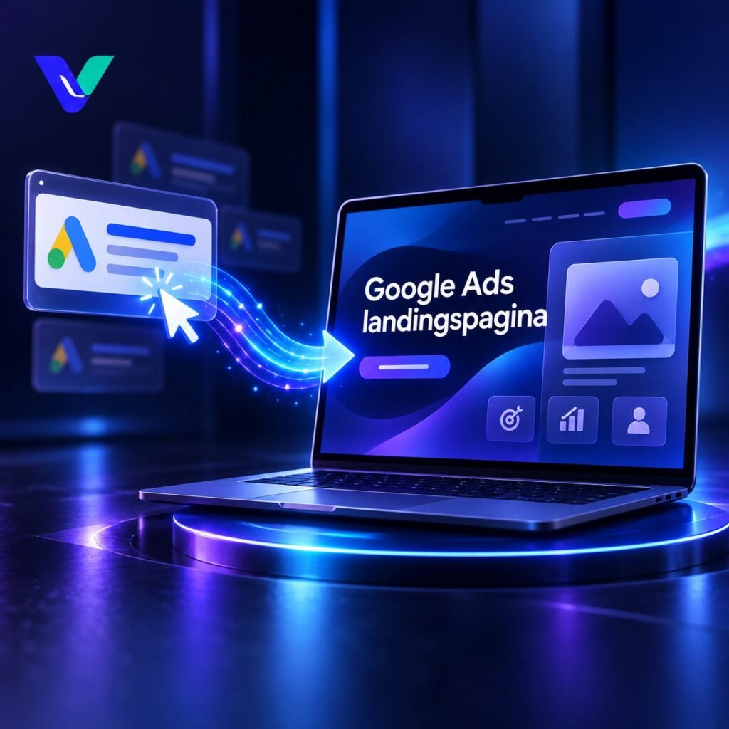 Google Ads landingspagina gericht op relevante klikken en conversies