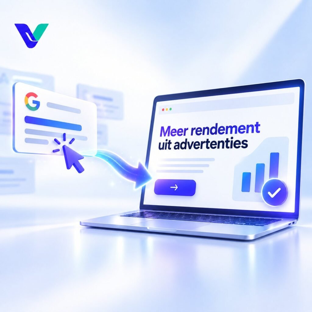 Google Ads landingspagina gericht op relevante klikken en conversies