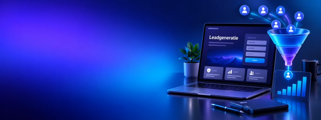 Leadgeneratie landingspagina met formulier funnel en conversiegroei