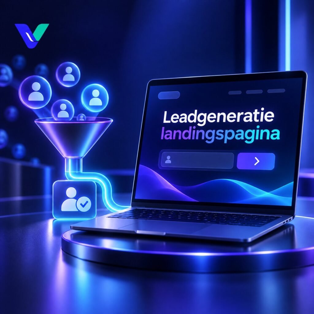 Leadgeneratie landingspagina met formulier funnel en conversiegroei