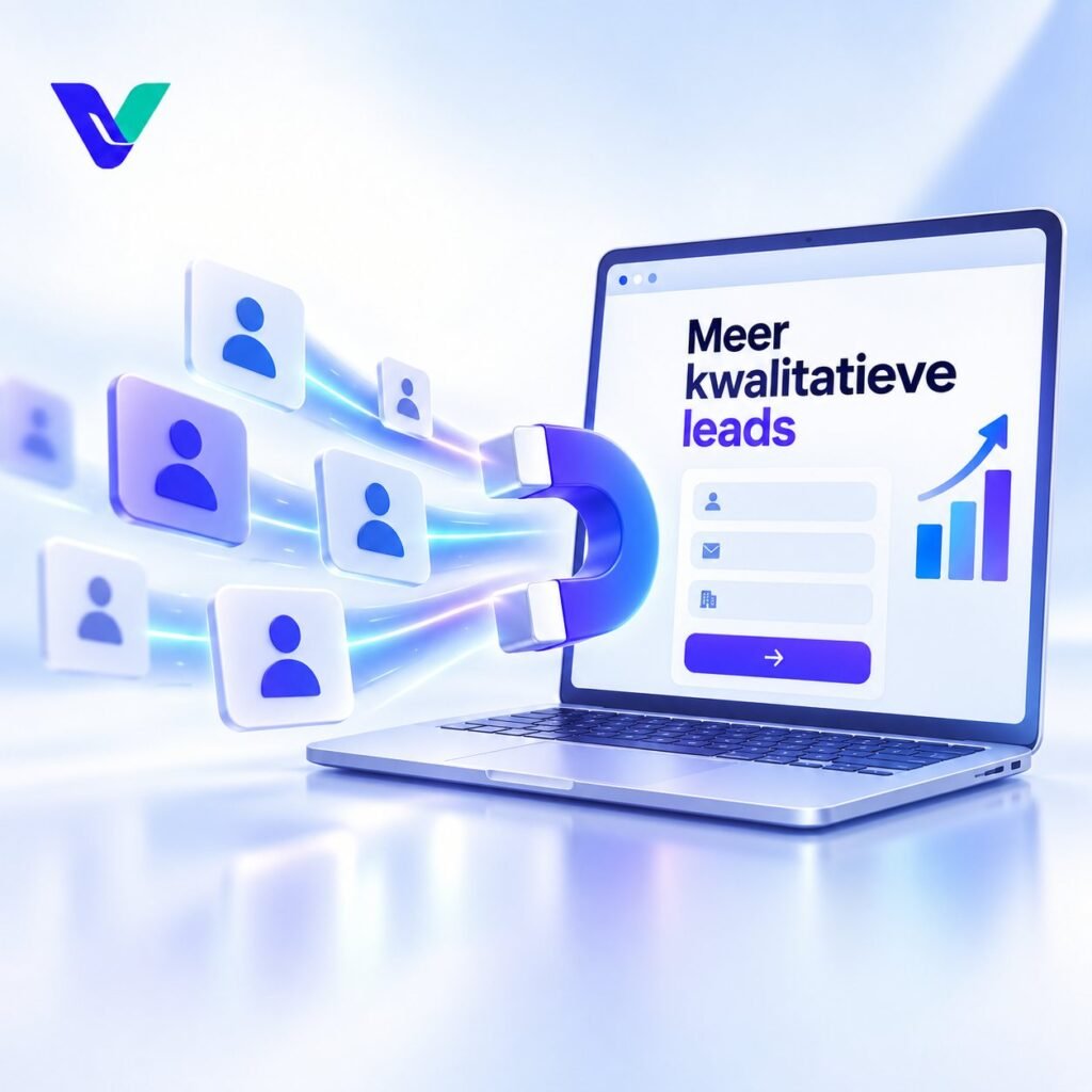 Leadgeneratie landingspagina met formulier funnel en conversiegroei