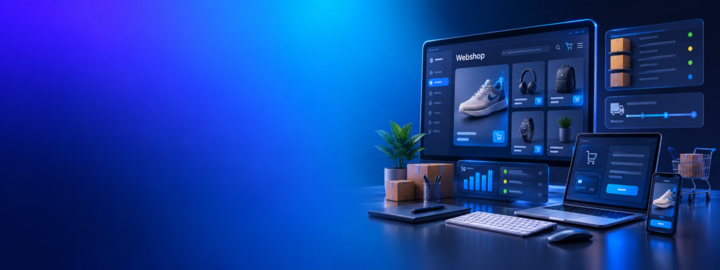 Professionele webshop ontwikkeling met producten winkelmand en bestellingen
