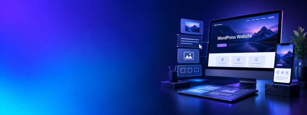 Professionele WordPress website op desktop en mobiel