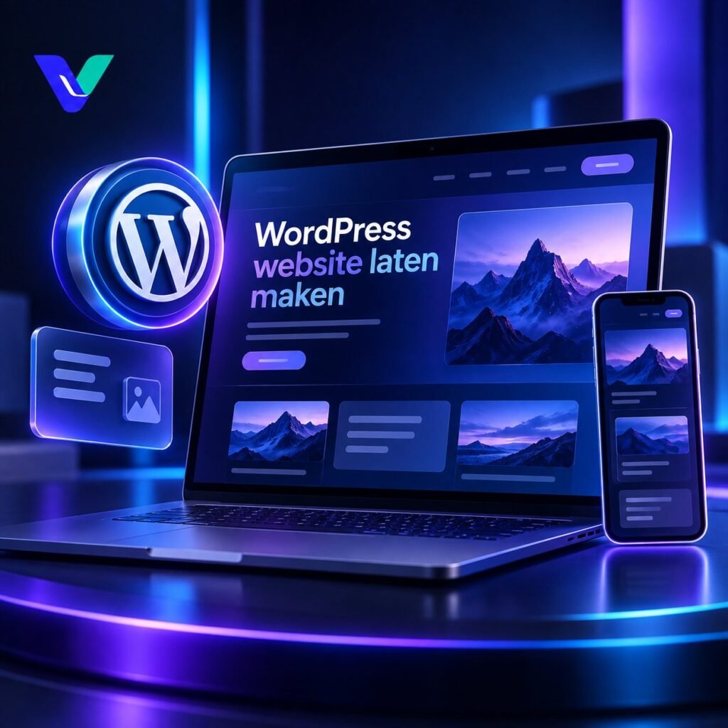 Professionele WordPress website op desktop en mobiel