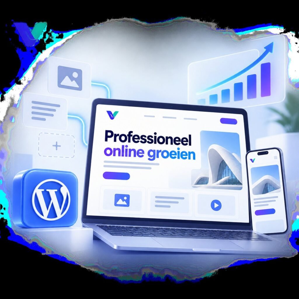 Professionele WordPress website op desktop en mobiel